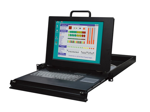 LKM-935 1U高度双抽拉式15寸LCD键盘鼠标音箱组合平台